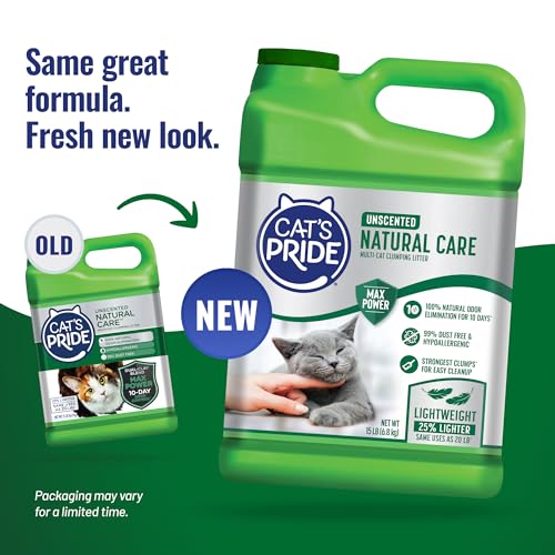 Cat's Pride Natural Care Odor-Eliminating Hypoallergenic Litter 15lb - size: 15 Pound, style: Natural Care Unscented