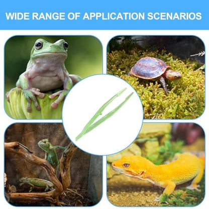 Glow Feeder Tweezers – Long Reptile Feeding Tool, Comfortable Grip, Sturdy Anti-Skid Construction, Precise Tip, Easy to Clean | Pet Feeding Accessory with Snake Lizard Tortoise Spider Frog Handling Fu