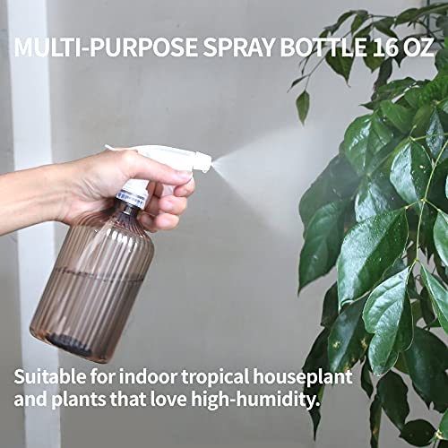 Watering Can Indoor Plants, ONEDONE Watering Can Long Spout Small Watering Can 34 oz, Plant Watering Can for Indoor Plants House Plants Garden Flowers w/Spray Bottle, Squeeze Bottle (Amber) - color: Amber