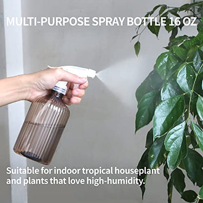 Watering Can Indoor Plants, ONEDONE Watering Can Long Spout Small Watering Can 34 oz, Plant Watering Can for Indoor Plants House Plants Garden Flowers w/Spray Bottle, Squeeze Bottle (Amber) - color: Amber