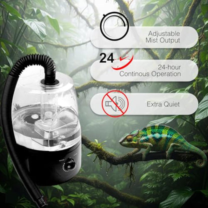 MRREPTILE Reptile Fogger Humidifiers Mister, Misting System for Reptiles, Terrarium Fogger Humidifier, 3.5L Large Capacity Reptifogger - size: 3.5L