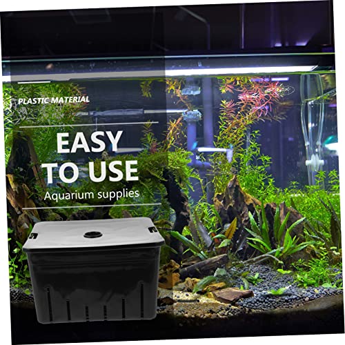 SUPVOX 1 Set Multi Function Tortoise Isolation Box Wear Resistant Incubation Container with Suction Cups for Aquarium Reptile Tanks Easy to Clean and Install Cover Included