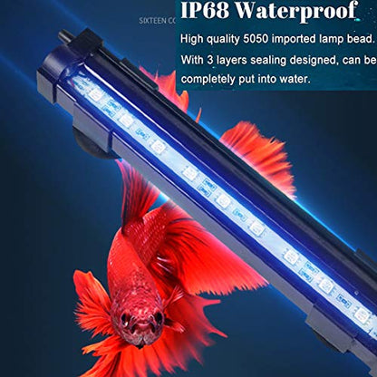 Aquarium Air Bubble Light, RGB LED Fish Tank Light with 16 Colors & 4 Modes, Remote Control, IP68 Submersible Aquarium Lamp for Turtle Tank, Betta, Shrimp