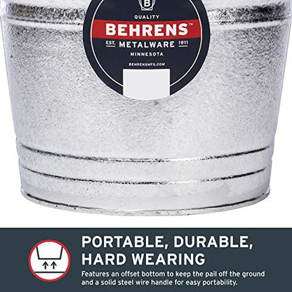 Behrens 1212 12-Quart Steel Pail - size: 12-Quart, style: Hot Dipped