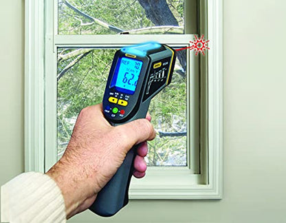 General Tools Infrared Thermometer #IRTC50, -40° to 428° F, Tricolor Light Panel, Scanner - style: 8 in 1