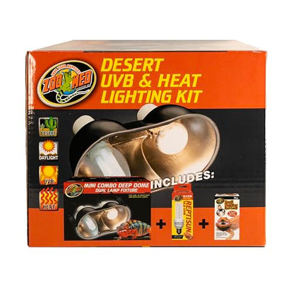 Zoo Med Desert UVB & Heat Lighting Dual Kit