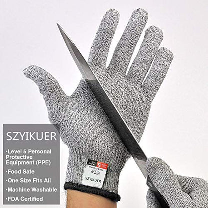 Cut Resistant Gloves Food Grade Level 5 Hand Protection,Kitchen Cut Gloves (Medium(palm Diameter 3.35-3.75inch)) - size: Medium (Palm Diameter 3.35-3.75 inch)