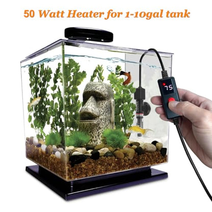 50 Watt Small Aquarium Betta Heater for 1-10 Gallon Tank