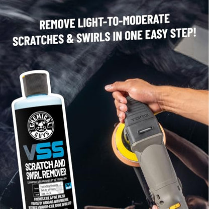Chemical Guys, VSS One-Step Scratch & Swirl Remover, Cut & Polish, 16 oz | Cuts scratches and swirls then finishes to a high gloss in one step, safe on clear coat and ceramic paint