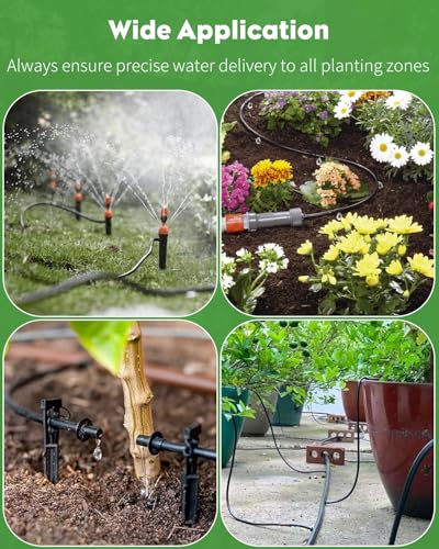 Pawfly 25 ft. Drip Irrigation Tubing, 1/4 Inch Blank Distribution Tubing for Drip Irrigation System, PVC Drip Irrigation Line Hose Roll, Drip Irrigation Part for Garden Watering, Black - size: 25 FT 1/4" PVC Drip Irrigation Tubing