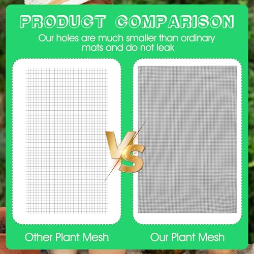 Ouligay 20PCS Flower Pot Hole Mesh Pad 11.8 X 7.8inch Plastic Mesh Sheet, Keep Soil from Flowing Away, Bonsai DIY Drainage Netting Pot Bottom Grid Mat Gifts for Women Gardeners