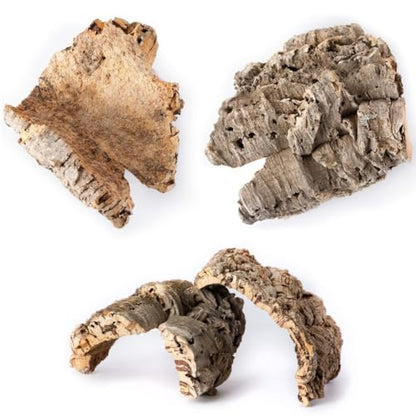 Galápagos (05501) Natural Cork Bark for Reptiles – Ideal for Bearded Dragons, Snakes, and Geckos – Climbing Accessory for Terrariums, Turtle Tanks, and Bird Cages, Flat 6” – 9”, Natural