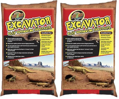 Zoo Med Excavator Clay Burrowing Substrate, 10 Pounds (Pack of 2) - size: 10 pounds (Pack of 2)
