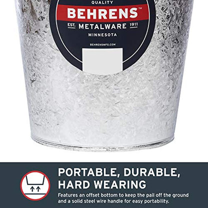 Behrens Hot-Dipped Galvanized Steel Utility Pail, 22-Quart - size: 22-Quart, style: Hot Dipped