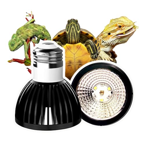 UVB Light for Reptiles with Anti-Glare Lens UVB Bulb 5W LED UVA UVB Reptile Light Bulb Soft Glow UVA UVB Lights for Turtle, Cameleon, Lizard, Bearded Dragon, Gecko 1 Pack