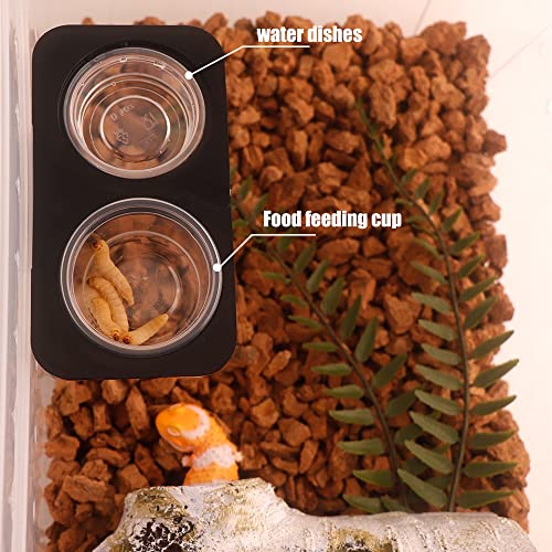 100 Count 0.5oz Crested Gecko Food Cups, Reptile Leopard Gecko Feeding Ledge Replacement Cups