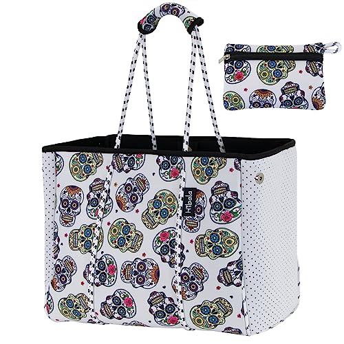 Hibala Neoprene Multipurpose Beach Bag,Gym/Travel/Pool Bag,Tote For Women&Men - color: Skeleton