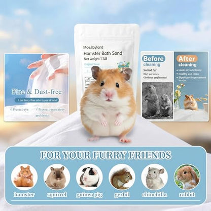 Hamster Sand Bath - Whit Fine Sand Hamster Bedding Reptile Silica Sand Gerbil Hideout for Hamster Chinchillas Gerbil Small Animals Small Pets (Flower Scent, 2.2 lb) - color: Flower Scent, size: 2.2 lb