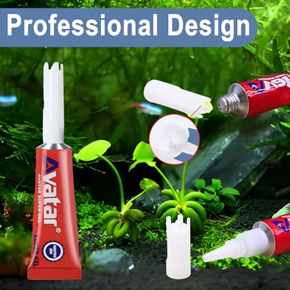 EIGTWEN 3pcs Aquarium Glue for Plants and Rocks, Reef Glue,Safe & Non-Toxic - size: 3 pcs
