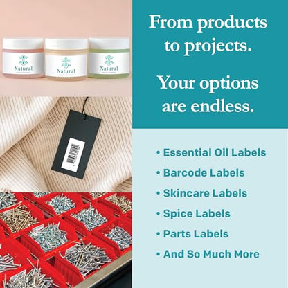 Premium Label Supply White Sticker Barcode Labels – 2" x 1" – Laser/Inkjet Compatible – (40 per Sheet), 100 Sheets – 4000 Total Adhesive Labels - size: 2" x 1"