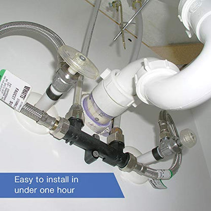 Watts Hot Water Recirculation System with Programmable Timer for Tank Water Heaters, Instant Hot Water, 120V Pump, 10 ft Cord, 2 Adapters, Sensor Valve, Mounting Screws, 2 Supply Lines (0955800) - style: Pump