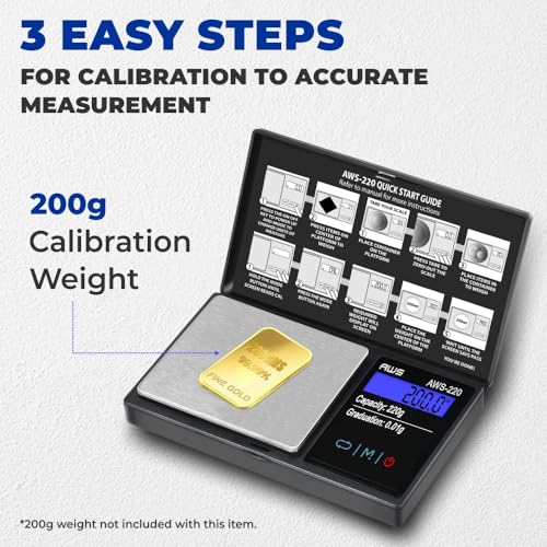 American Weigh Scales 220g x 0.01g Digital Pocket Weight Scale | Precision Digital Scale LCD Screen Accurately Measures Jewelry Gemstone Coins, Small Pocket Food Scale, Electronic Medicine Lab Scale - color: Black, size: 220g x 0.01g