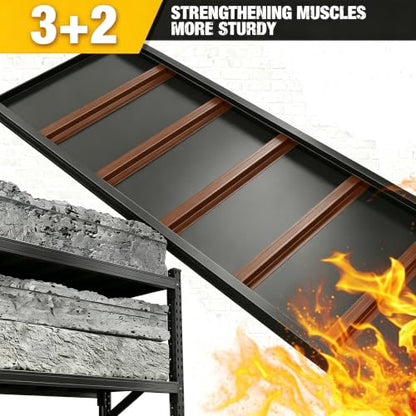 Aquarium Stand Fish Tank Stand 1600LBS Metal Shelving Adjustable Heavy Duty Storage Shelves Display Shelves Utility Shelf for Turtle Tank, Reptile Terrarium, 63" H×67" W×20" D, Black(Tank not Included) - size: 63"H × 67"W × 20"D