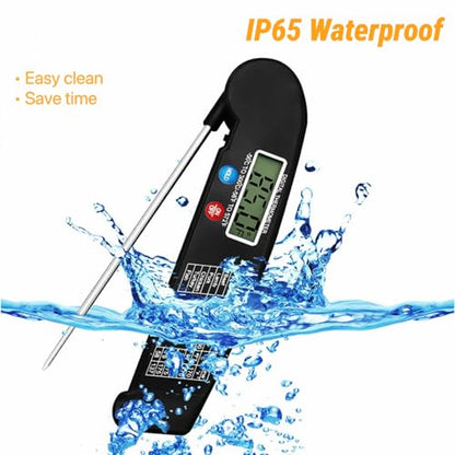 OnniOne Infrared Thermometer Gun, Laser Temperature Gun -58℉~1022℉, Instant Read Meat Thermometer with Magnet & Hold Function, Ambient and Internal Temperature Cooking Set, Grilling Gifts for Men Dad - color: Blue