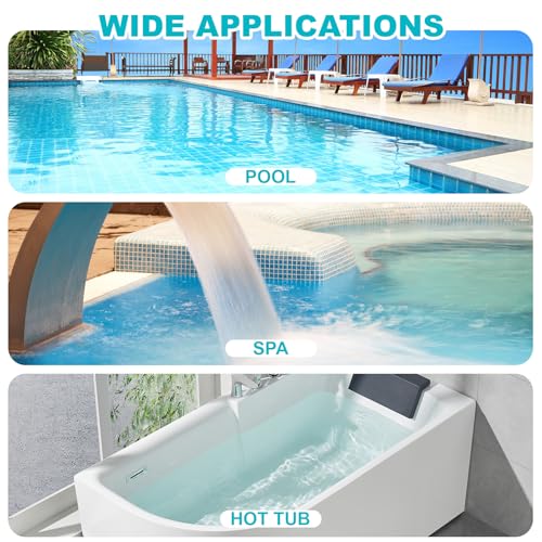 Salt-Water Pool Test Strips Kit: 25 Counts 8-in-1 for Salt Water Pool Testing Kit, Salt Pool Test Strips for Hot Tub Spa Testing Salt Chlorine pH and More - size: 25 Strips
