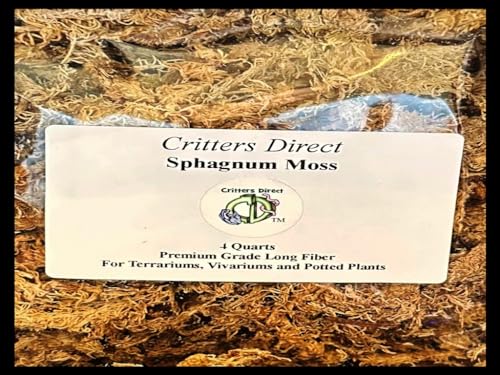 Sphagnum Moss, 12 Quarts, Premium Blend for Terrariums, Vivariums, Reptile and Amphibian Habitats, Carnivorous, Orchid, Succulent, Bromeliads and Fern Potted Plants, By Critters Direct (12 Quarts) - size: 12 Quarts