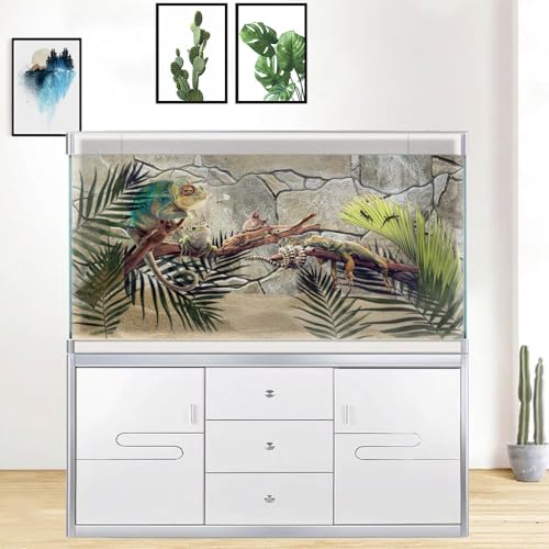 24X16IN Marble Aquarium Background, Art Marble Aquarium Background, Natural Marble Glass Terrarium Background with 8 EVA Double-Sided Tape - color: Stone, size: 24X16in/60X40cm