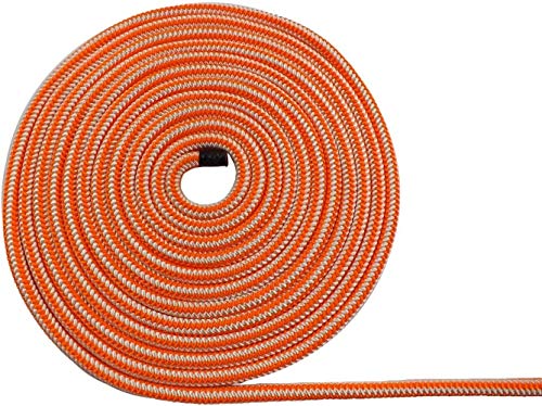 16-Strand 1/2 in (12.7 mm) Arborist-16™ Rope - 5400 lbs MBS - Static Climbing Rope - Rescue Operations - High Visibility - 120 ft - Tight Spliced Eye - Orange/White - Made in The USA - size: 120 ft - Tight Spliced Eye, style: Orange White