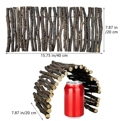 Hamiledyi 2pcs Large Reptile Hides Bearded Dragon Hide Bendable Climbing Bridge Wood Tunnel Tortoise Hut Lizard Hiding Cave for Snake Turtle Gecko Chameleon (15.8" x 7.9") - size: L-15.8 x 7.9-2 PACK
