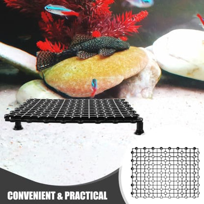 TEHAUX 4pcs Fish Tank Divider Plates with Hole Design for Aquarium Bottom Filter Made of Sturdy Pp Material with Good Water Permeability for Breeding Large Dragon Fish