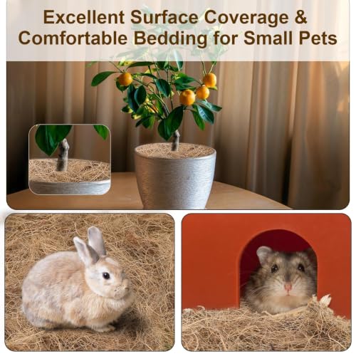 Sukh 2PCS Coconut Fiber for Bird Nest - Bird Nest Bedding for Hummingbird Finch | Coconut Bird Nest Finch Coconut Fiber Loose Bedding Substrate for Laying Eggs, Resting Materials for Birds, Hummingbird Parak