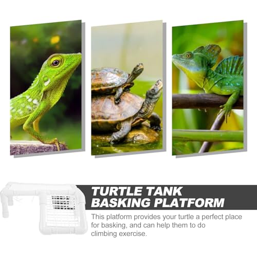 Turtle Basking Platform for Aquarium Climbing Ramp for Water Turtles Frogs and Lizards Tank Decoration and Rest Stand