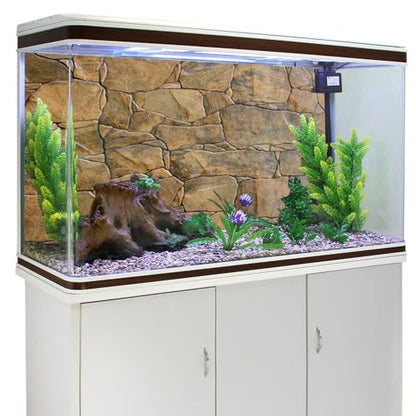 AWERT Stone Aquarium Background Rocky Fish Tank Background Rock Terrarium Background 48x24 inches Vinyl - size: 48x24in/120x60cm