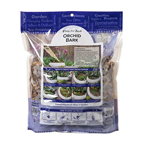 SuperMoss (23114) Orchid Potting Bark, Natural, 4 quarts (Pack of 8) - size: 200 Cu. In., style: Natural