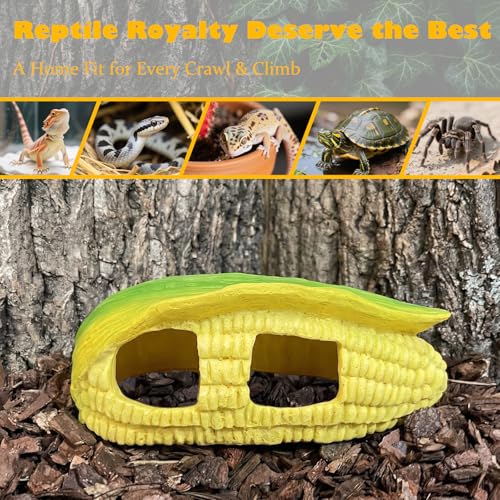 Bearded Dragon Reptile Hide Caves Corn Lizard Leopard Gecko Hideout Tank Accessories Turtle Snake Décor Amphibian Habitat Tortoise Personalized Decoration - style: CORN