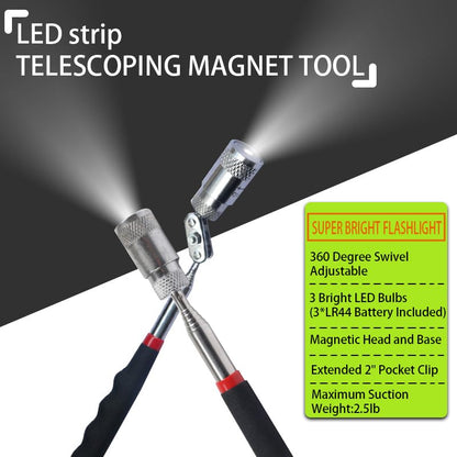Magnetic Pick Up Tool 10 Pack, Telescopic Magnet Sticks | Extendable Length up to 30 inches, Best Gadgets Gifts for Boyfriend Husband Dad - size: 10 Pack