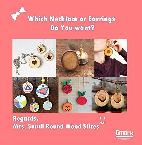 Gmark 50-Pack Natural Wood Slices, 1 to 1.5 Inch Unfinished Round Wooden Circles with Tree Bark, Small Craft Wood Discs for Ornaments, Painting, Pyrography & DIY Arts GM1083 - size: 1-1.5 Inch