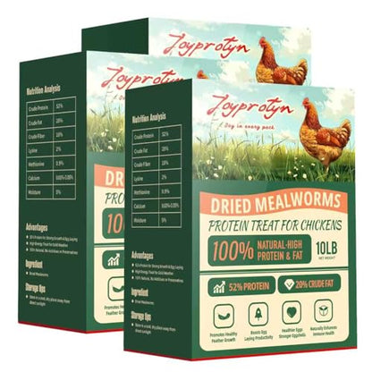 30LB Premium Non-GMO Dried Mealworms - High-Protein Natural Feed & Chicken Treats for Chickens, Ducks, Wild Birds, Quails & Reptiles - Support Egg Production & Feather Growth - size: 30 Pound (Pack of 1)