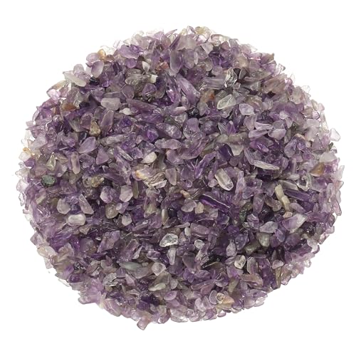 Crystal Chips Stone, 0.44 Lb Fluorite Gravel Rocks (Purple Amethyst, 3-5 Mm) - color: Purple, size: 3 - 5 mm