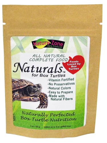 Nature Zone Naturals for Box Turtles, 2 oz, for Ornate. Eastern, Western, Land Turtle, Box Turtle Food