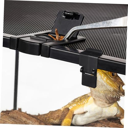 GANAZONO 6pcs Reptile Feeding Tank Buckle Sturdy Plastic Turtle Tank Lock Clips for Terrarium Escape Prevention Easy Install Latches for Aquarium and Turtle Box Corners