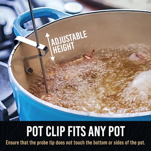 CRAFT911 Candy Thermometer with Pot Clip - Deep Fry Oil Thermometer for Frying and Candle Making (White) - color: White