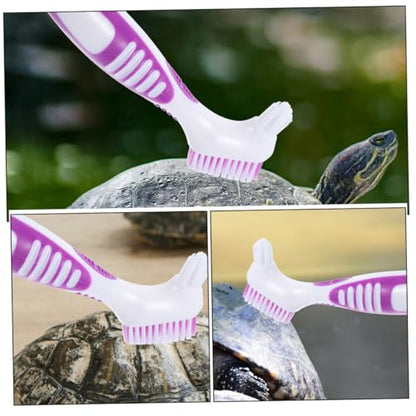 Happyyami 3pcs Turtle Shell Cleaning Brush Flexible and Mud Brush for Turtles Aquatic and Terrestrial Use Promotes Pet Health for Shell and Tank Cleaning - color: Violet