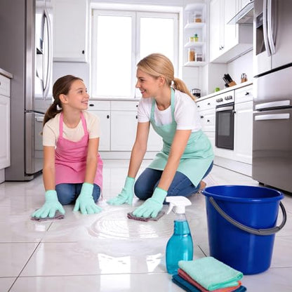 Abeillo Microfiber Gloves for Plants Dusting Cleaning, Reusable Washable Cleaning Gloves Mittens House Cars Blinds Dusting - color: Cyan