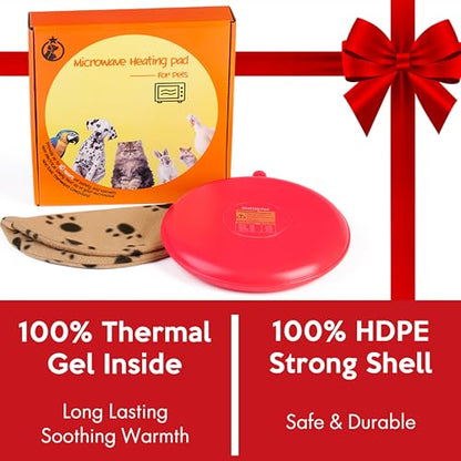 Gelbesty Original Pet Heating Pad Microwave, Snuggle Warming Safe Outdoor Newborn Kitten Puppy Pet Bed Warmer, Gel Reusable Heat Disc, Waterproof Heating Disk for Dog Cat Rabbit and Guinea Pig Gifts