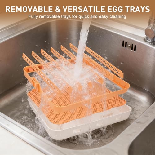 Nest IV - 56 Egg Incubator for Breeders, Fully Automated, Accurate Humidity & Temp Control, Chick Separator, Flexible Egg Spacing, Custom Incubation Days, Auto Turning & Auto Stop, Easy Monitoring - size: 56 Egg [Gray]